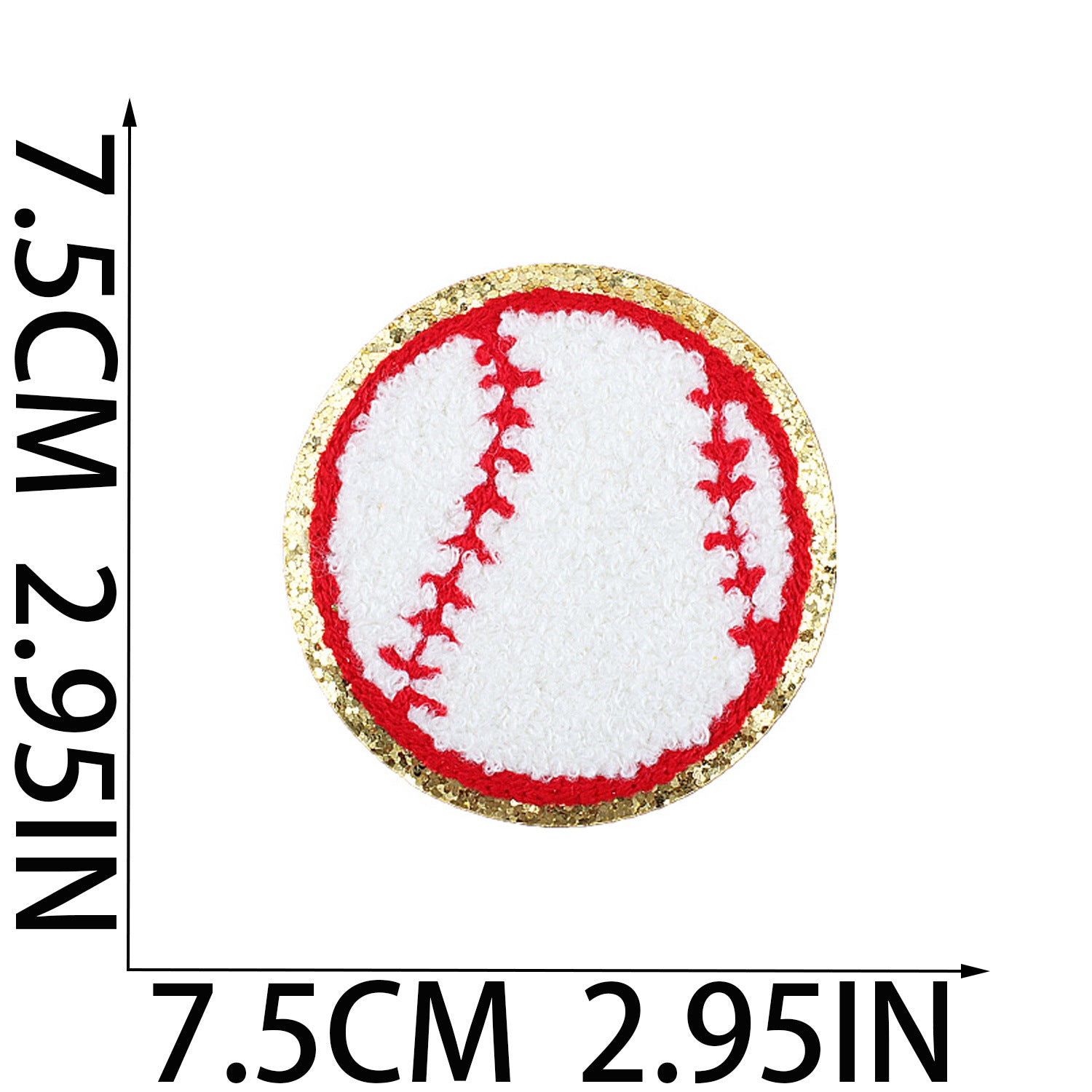 Wholesale Volleyball Towel Embroidered Patch Rugby Football Embroidered Cloth Patch Greta Baseball Chenille Embroidered Label